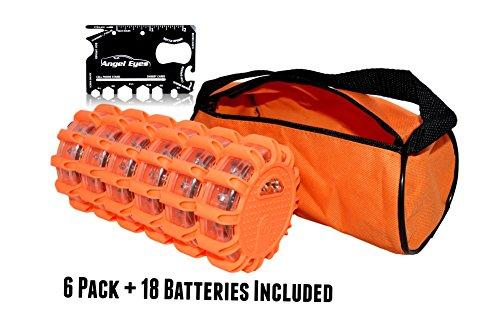 Algopix Similar Product 19 - LED Road Flares 6 Pack Flashing Warning