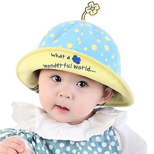 Algopix Similar Product 12 - LRKC Kids Dot Breathable Sun Hat UPF