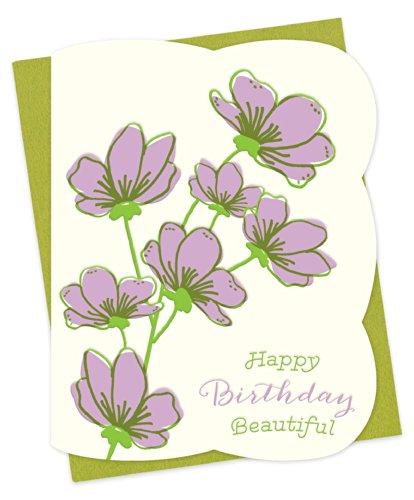 Algopix Similar Product 16 - Beautiful Flowers Letterpress Birthday