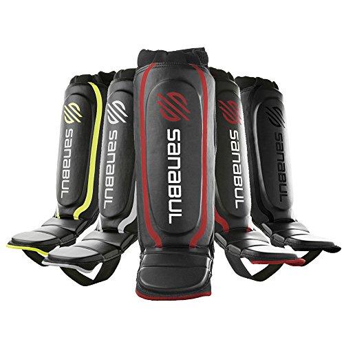Algopix Similar Product 14 - Sanabul Essential Shin Guards (RED, XS)