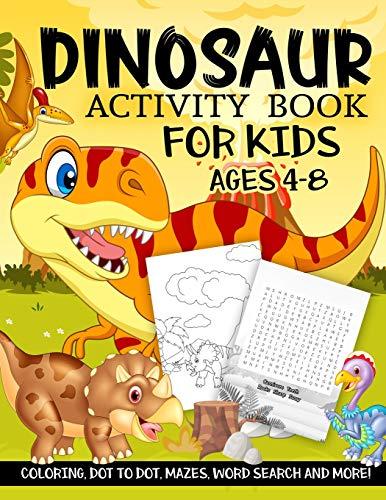Algopix Similar Product 7 - Dinosaur Activity Book for Kids Ages