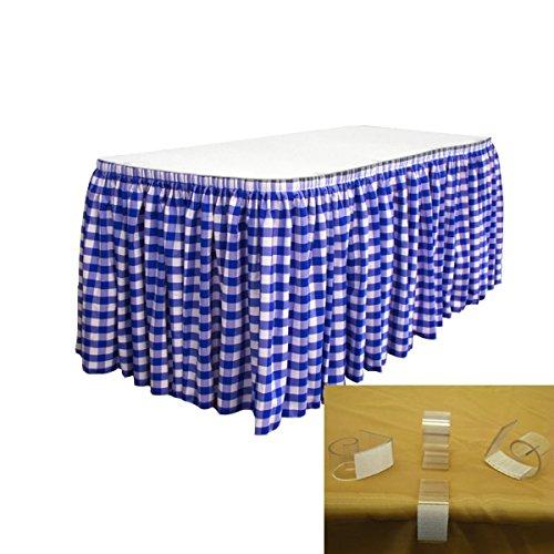 Algopix Similar Product 10 - LA Linen Poly Checkered Table Skirt