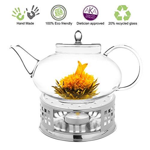 Algopix Similar Product 17 - Teapot Set Flowering Tea Glass Teapot