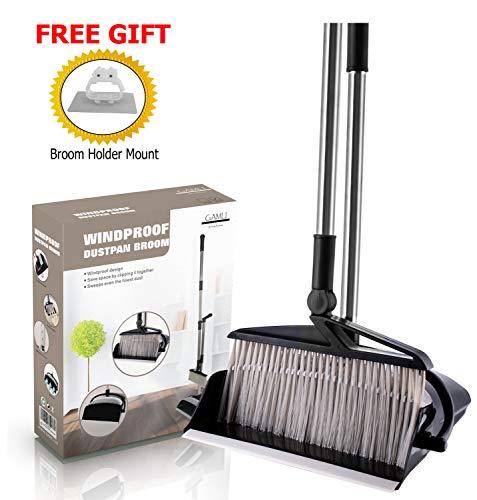Algopix Similar Product 10 - Broom and Dustpan Combo Set  Rotatable