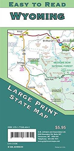 Algopix Similar Product 14 - Wyoming Travel Map with city plans