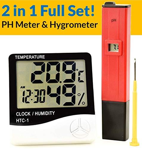 Algopix Similar Product 16 - Hygrometer  PH Meter Bundle by Joyous