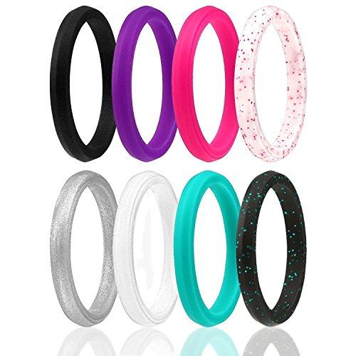 Algopix Similar Product 5 - ROQ Silicone Wedding Ring for Women