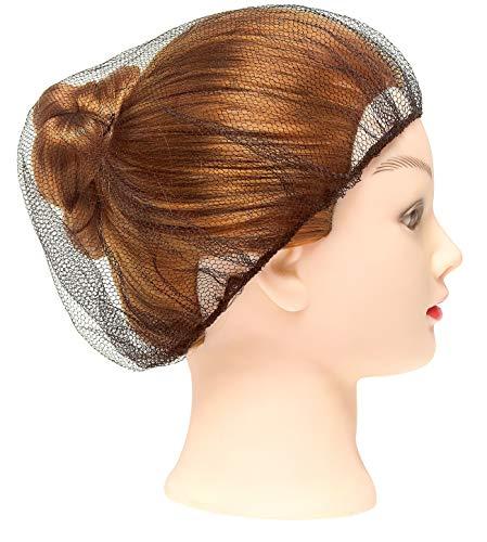 Algopix Similar Product 12 - 100 Pack Brown Nylon Hairnets 18 Size