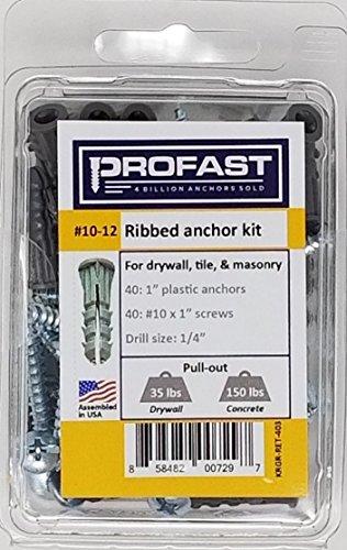 Algopix Similar Product 3 - Profast Ribbed Anchor Kit (#10-12, Gray)