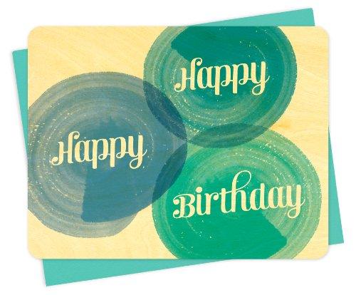 Algopix Similar Product 14 - Party Whirls Wood Birthday Card by