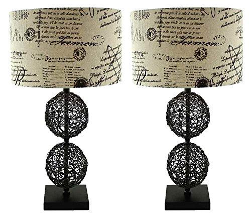 Algopix Similar Product 8 - Aspire Rita Table Lamp (Set of 2), Black