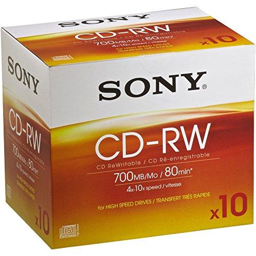 Algopix Similar Product 11 - SONY 10X CDRW DATA HIGH SPEED 700MB SLIM