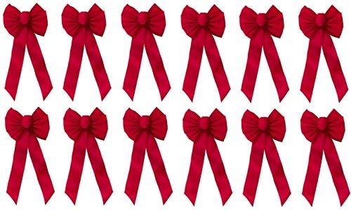 Algopix Similar Product 18 - 7LP RED EmbosVelvet Bow