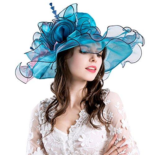 Algopix Similar Product 1 - Women Foldable Organza Church Derby Hat