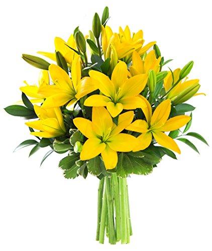 Algopix Similar Product 7 - Spring Sunrise Bouquet of Yellow Lilies