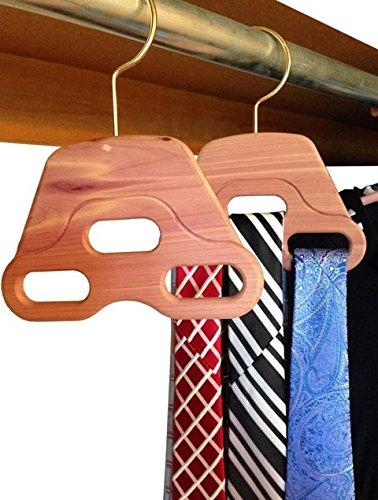 Algopix Similar Product 11 - Hab 3 Design Cedar Tie Hanger (Set of 2)
