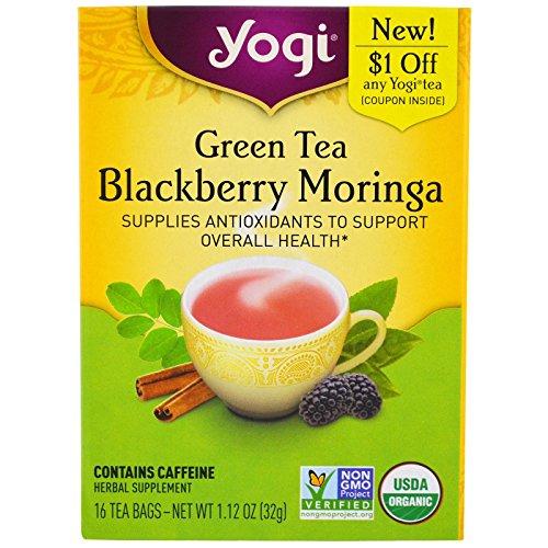 Algopix Similar Product 9 - Yogi Tea Blackberry Moringa Green Tea