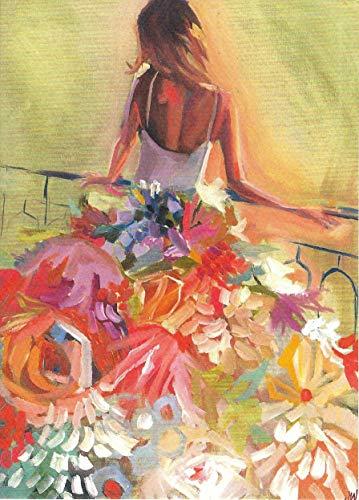 Algopix Similar Product 6 - Calypso  Flowery Dress Birthday Card 