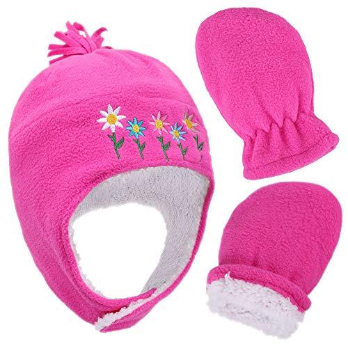 Algopix Similar Product 2 - Girls Sherpa Lined Flower Embroidered