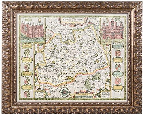 Algopix Similar Product 5 - Map of Surrey by Jodocus Hondius 16 by