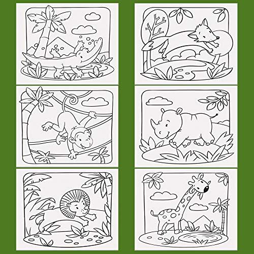 Algopix Similar Product 9 - ETI Toys 6 Canvas Set  6 Wild Animals