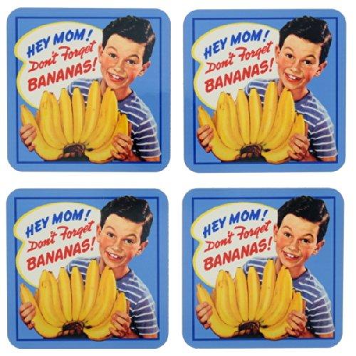 Algopix Similar Product 15 - Retro Bananas Coasters