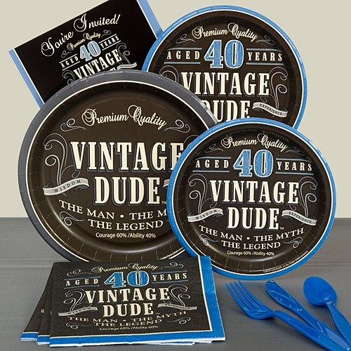 Algopix Similar Product 17 - Vintage Dude 40Th Basic Party Pack 