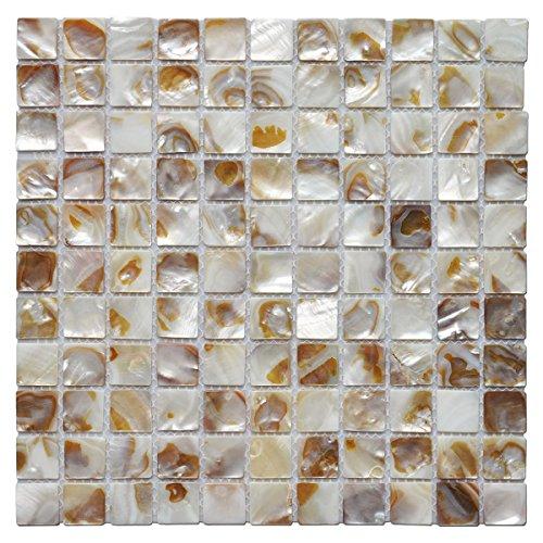 Algopix Similar Product 14 - Art3d Mother Pearl White Mini Square