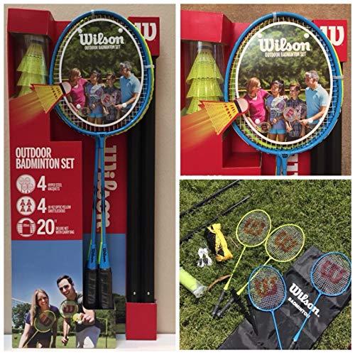 Algopix Similar Product 10 - Wilson Badminton 4pc Set - Blye Blue