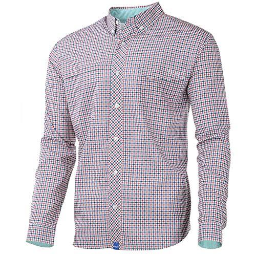 Algopix Similar Product 5 - Huk Mens Tide Point Woven Plaid Long