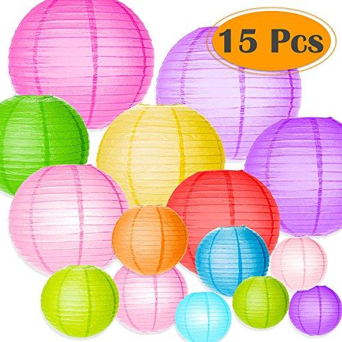 Algopix Similar Product 15 - Selizo 15 Packs Paper Lanterns with