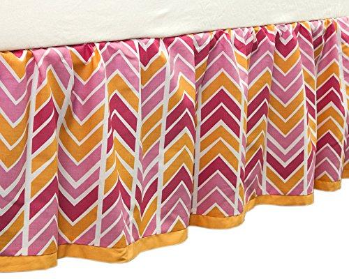 Algopix Similar Product 19 - Sunshine Chevron Crib Dust Ruffle by