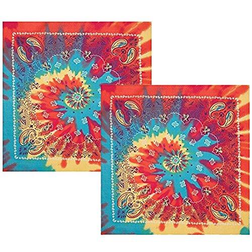Algopix Similar Product 8 - Tie Dye Paisley Bandanna  2 Pack 