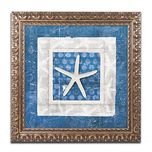 Algopix Similar Product 17 - Sea Shell IV on Blue Artwork by Belinda