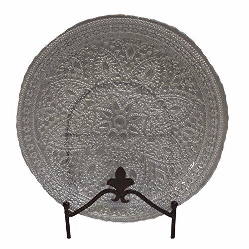 Algopix Similar Product 11 - Benzara Archaic Styled Glass Charger