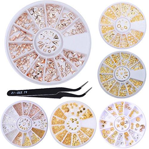 Algopix Similar Product 20 - NICOLE DIARY 6 Boxes Metal Nail Studs