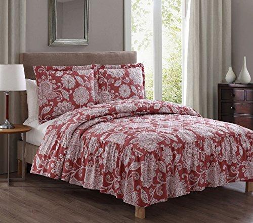 Algopix Similar Product 9 - KingLinen Selena Coral Bedspread Set