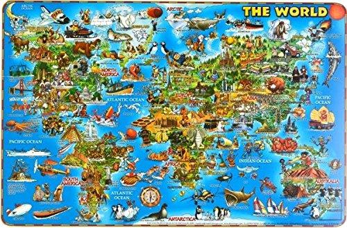 Algopix Similar Product 11 - Illustrated World Map 1125 x 1725