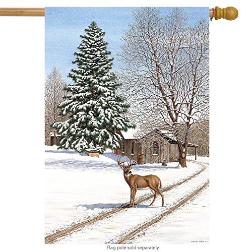 Algopix Similar Product 8 - The Old Place Winter House Flag Snowy