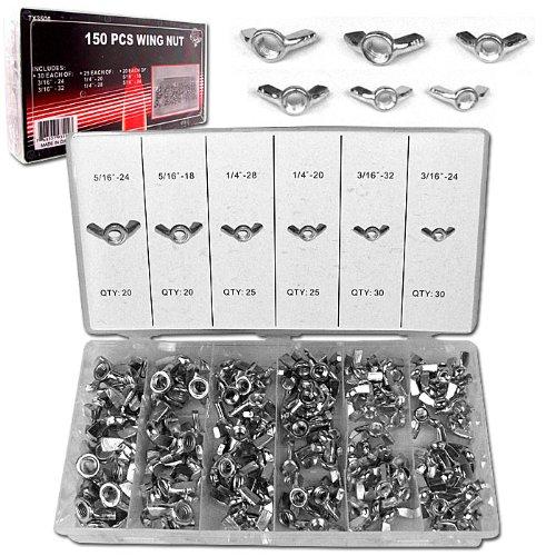 Algopix Similar Product 2 - 150 Piece Wing Nut Hardware Assortment