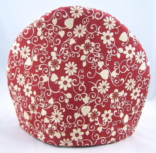 Algopix Similar Product 10 - Handmade Red and White Fabric Tea Cozy