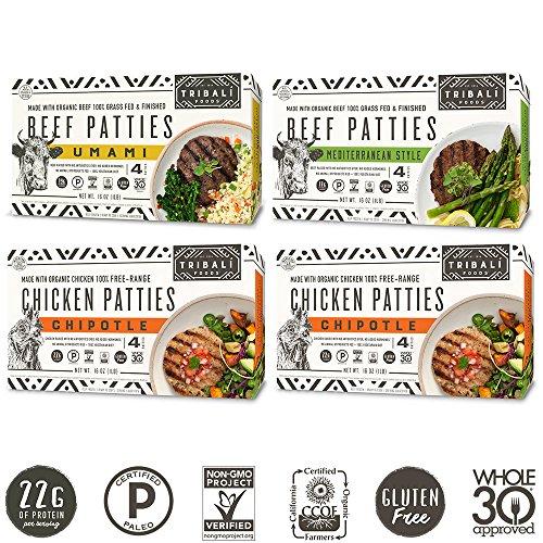 Algopix Similar Product 1 - TRIBALI FOODS Thai Turkey Burger, 16 OZ