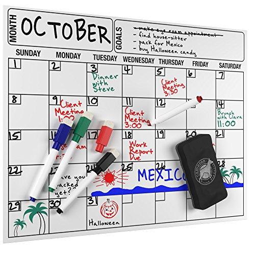 Algopix Similar Product 7 - Magnetic Dry Erase Calendar Board