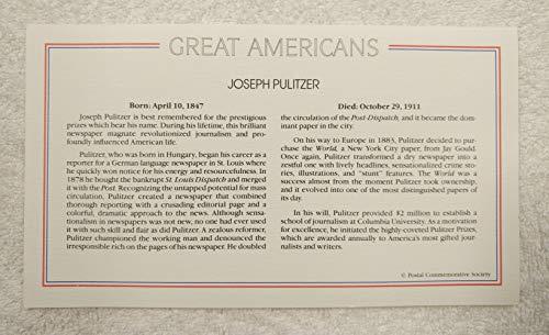 Algopix Similar Product 20 - Joseph Pulitzer  Great Americans 