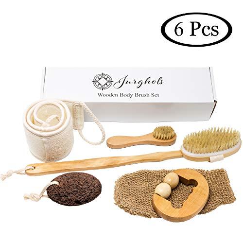 Algopix Similar Product 1 - 6 Pcs Premium Boar Bristle Shower Brush