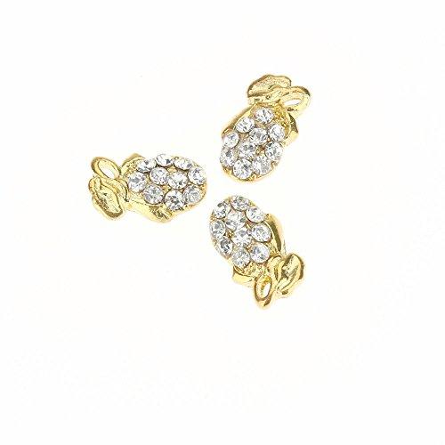 Algopix Similar Product 3 - 10Pcs Golden Glitter Rhinestones Nail