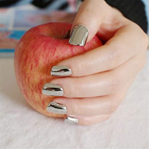 Algopix Similar Product 18 - False French Metallic Nail Tips Acrylic