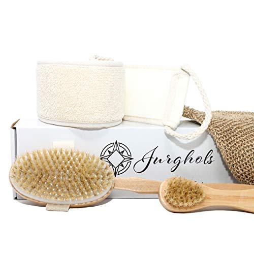 Algopix Similar Product 3 - 6 Pcs Premium Boar Bristle Shower Brush