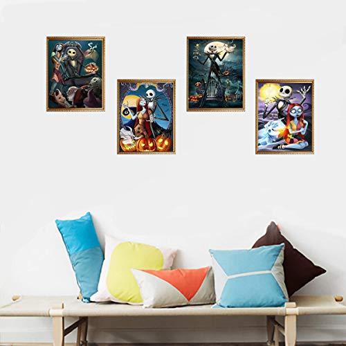 Algopix Similar Product 6 - 4 Pack Halloween 5D Diamond Painting