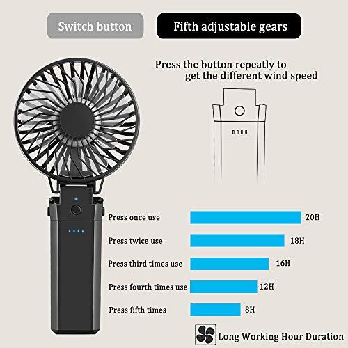 Algopix Similar Product 13 - Handheld Personal Powerbank Fan
